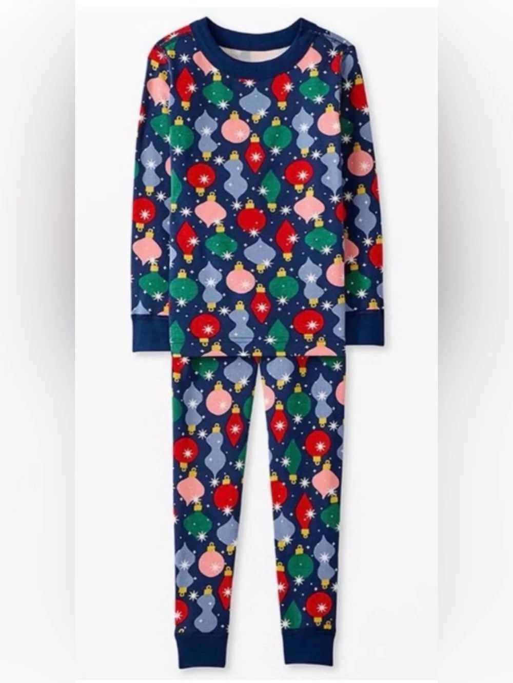 Holiday HannaJams™ Pajama Set Shiny Bright Ornaments size xs
